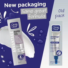 Clean and Clear Advantage Quick Clear Gel applying to a blemish on skin