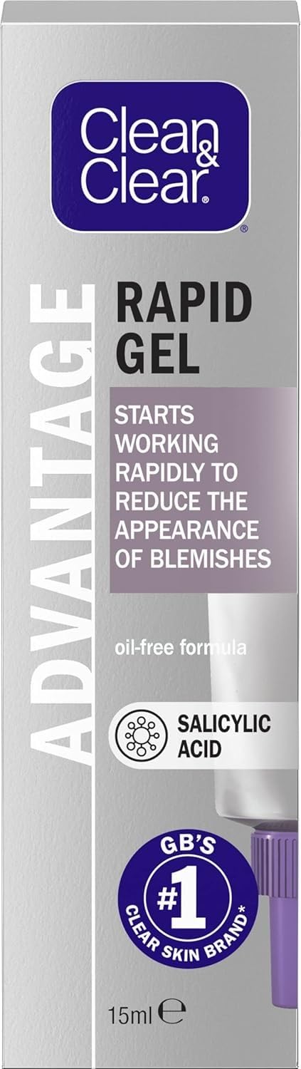 Clean and Clear Advantage Quick Clear Gel tube closeup for pore unclogging