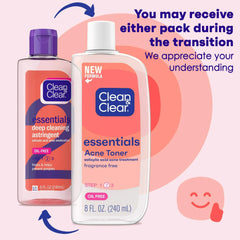 Clean & Clear bottle label shows 2% salicylic acid for daily use.