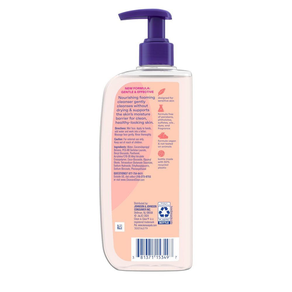 Clean & Clear Essentials recycled-plastic bottle supports eco-conscious packaging.