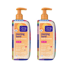 Clean & Clear Morning Burst bottle-front highlights oil-free formula for refreshing daily cleansing.