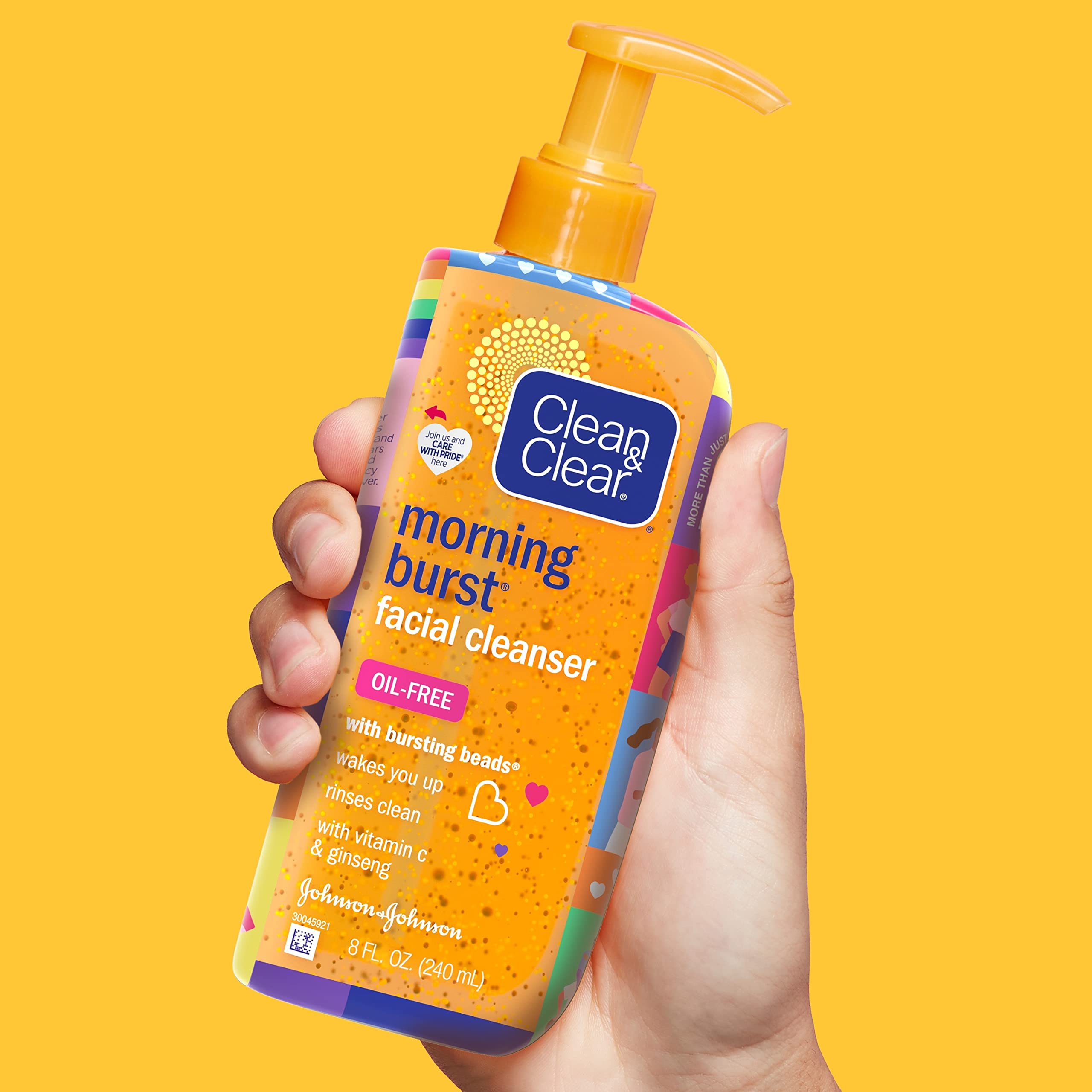 Clean & Clear Morning Burst fragrance detail suggests a refreshing citrus wake-up.