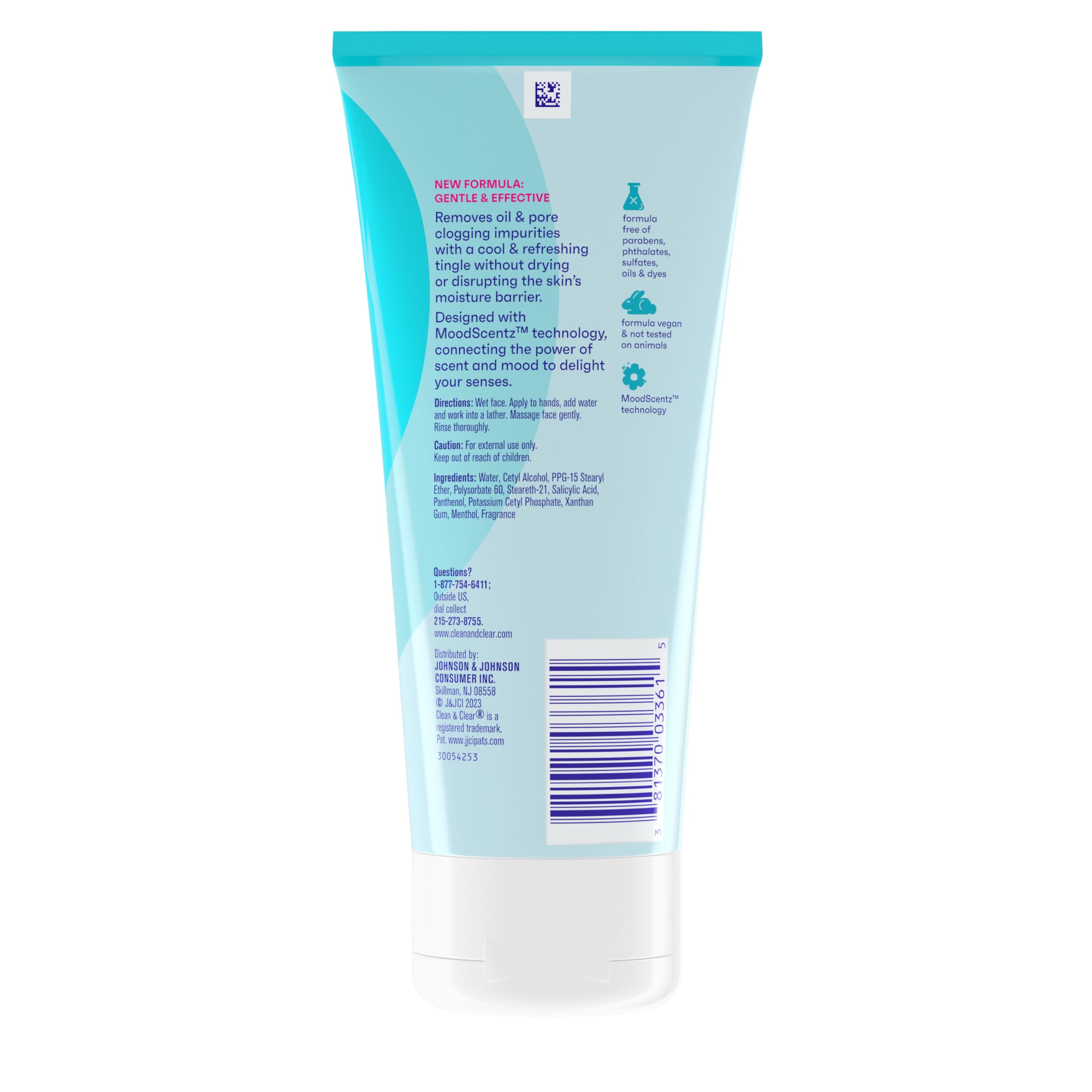 Vegan, cruelty-free formula label indicating safe daily use