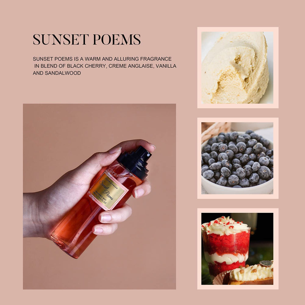 Clean-n-Fresh Sunset Poems bottle for warm, inviting notes throughout the day.