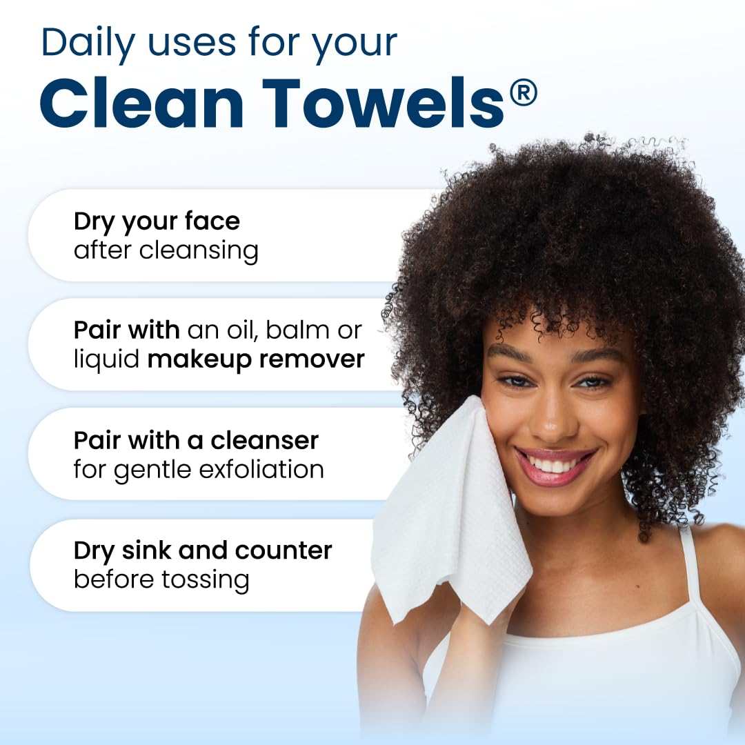 Clean Skin Club derm-tested towels offer vegan, refreshed post-wash care.