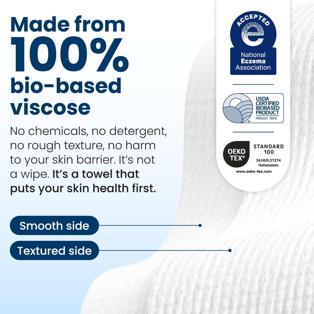 Clean Skin Club vegan, cruelty-free towels with premium cellulose fibers.