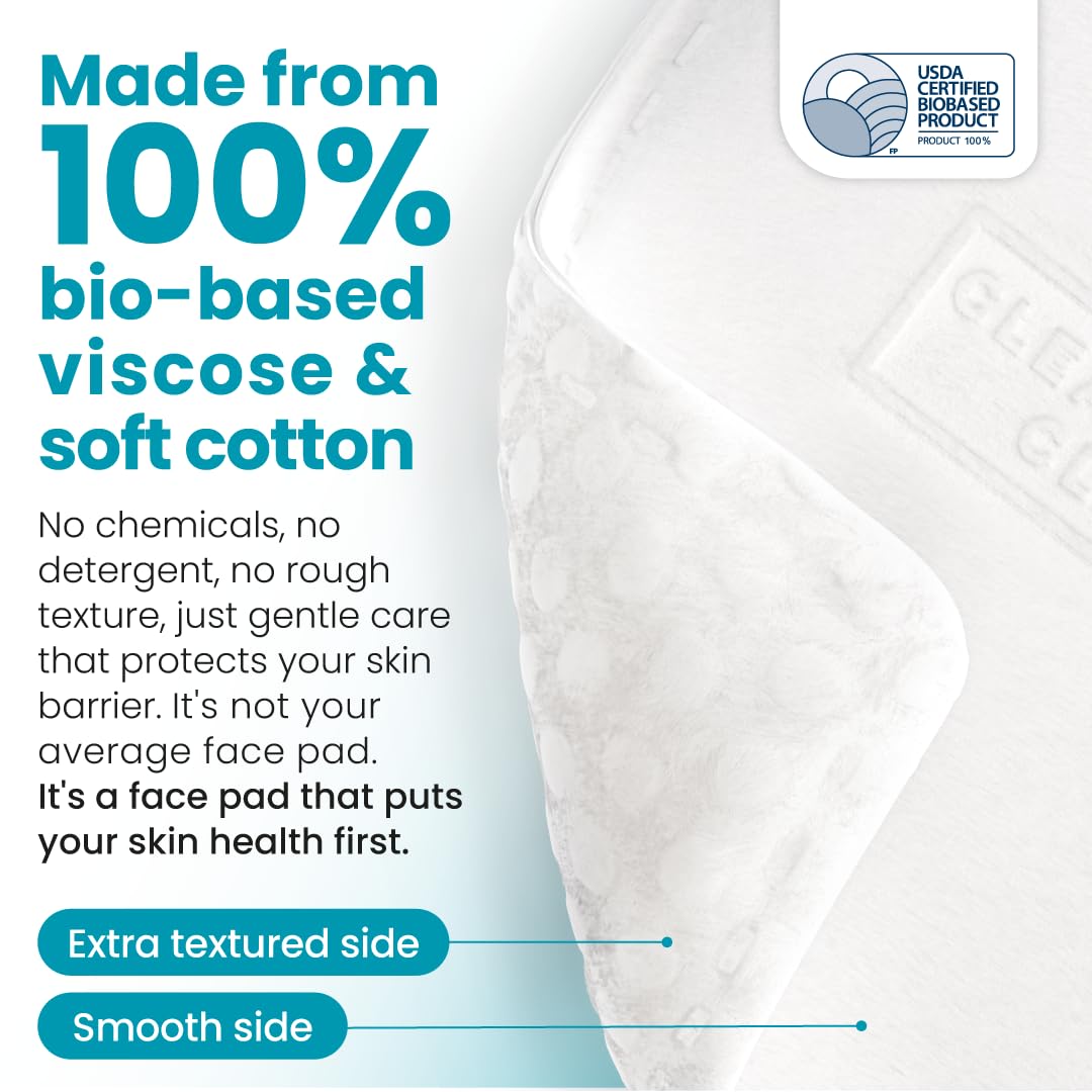 Close-up of the textured side on Clean² pad for mild exfoliation.