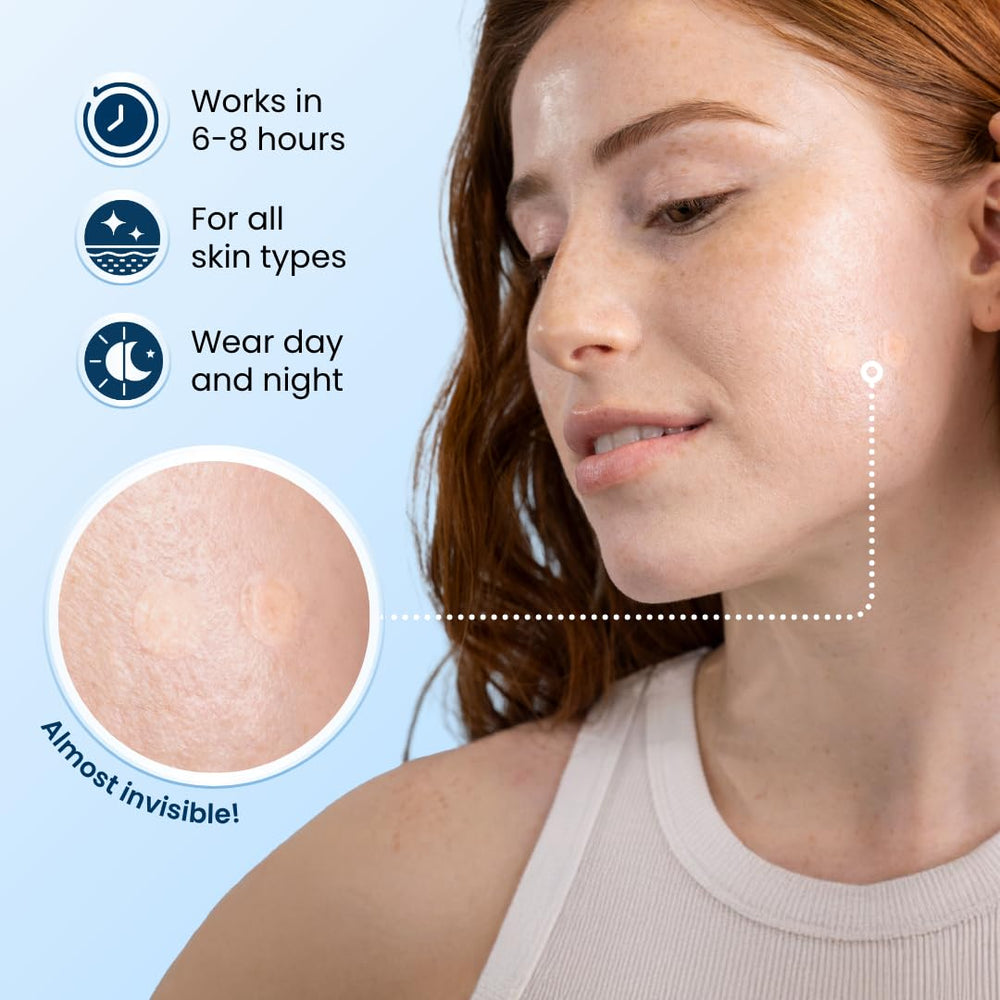 DermaDot hydrocolloid patch packaging shown for vegan skincare