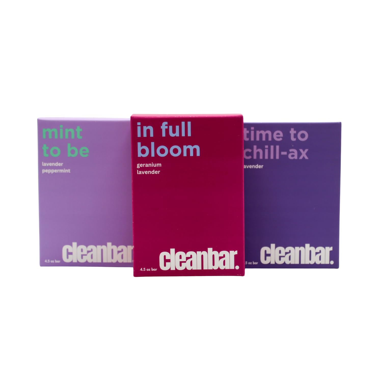 Cleanbar Mint to Be bar soap with lavender and peppermint for a refreshing cleanse.