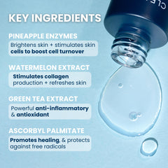 Clean Skin Club Vitamin C Serum skin texture closeup shows lightweight, fast absorbing formula