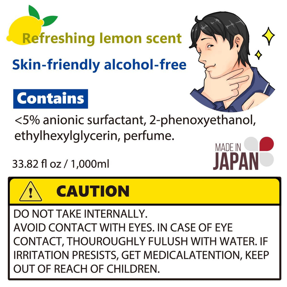 Cleanu alcohol-free formula reduces irritation risk during cleaning.