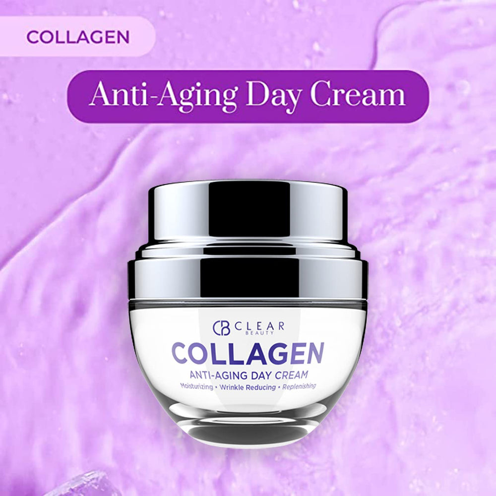 Lifestyle shot shows dry skin transformed to hydrated complexion with Clear Beauty