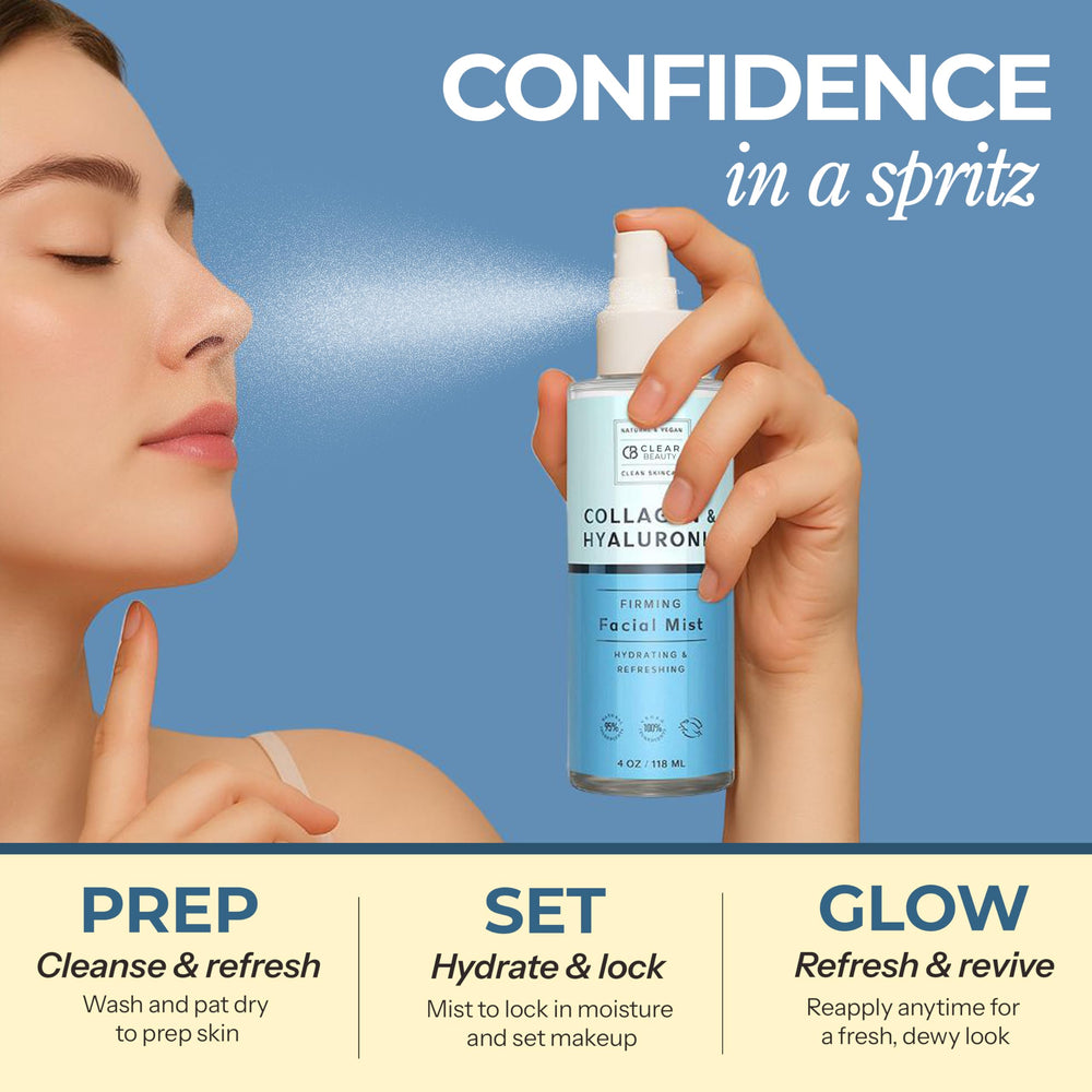 Clear Beauty cruelty-free emblem underscores ethical, cruelty-free skincare choices.