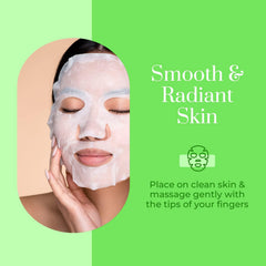 Clear Beauty mask on face ready for calming, hydrating treatment