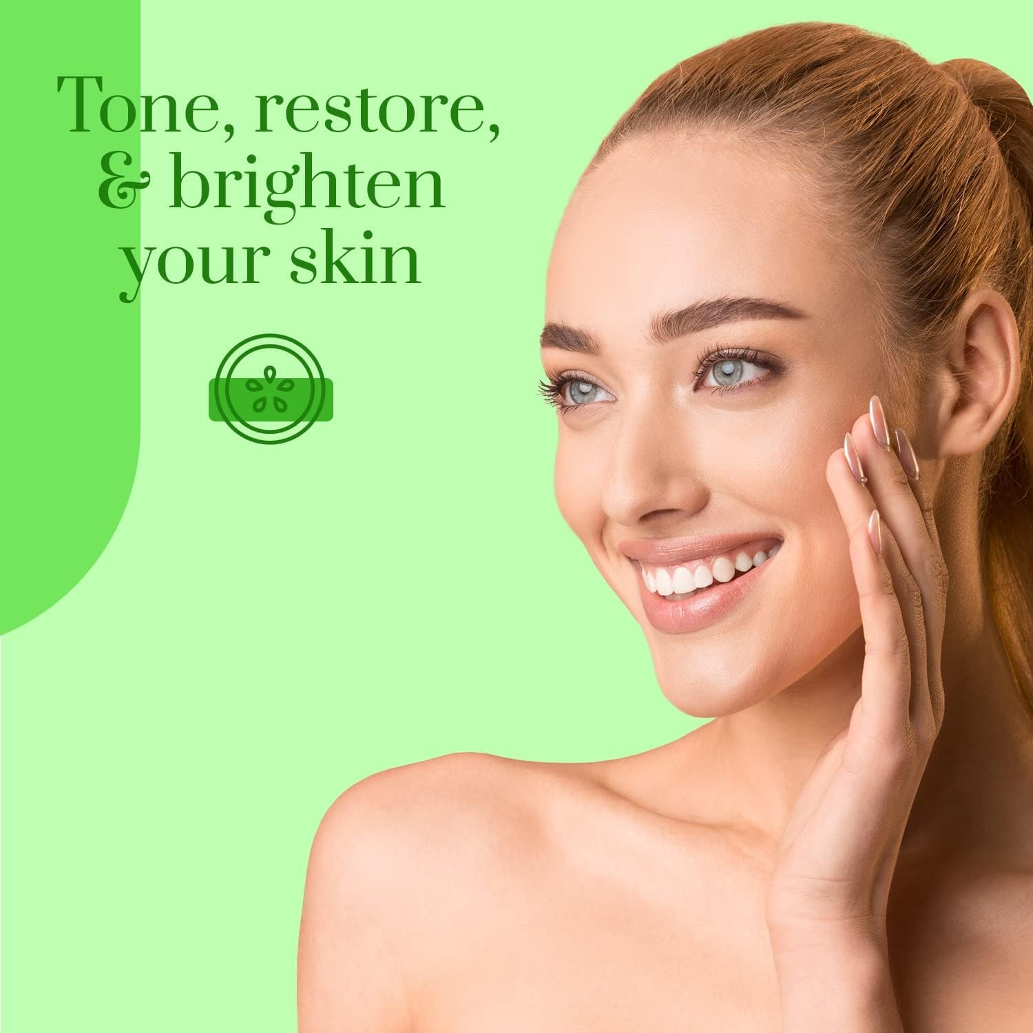 Spa-like setup featuring Clear Beauty cucumber aloe mask for daily care