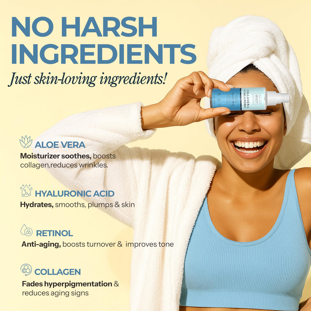 Clear Beauty Hydration spray close-up shows an instantly refreshing appearance.