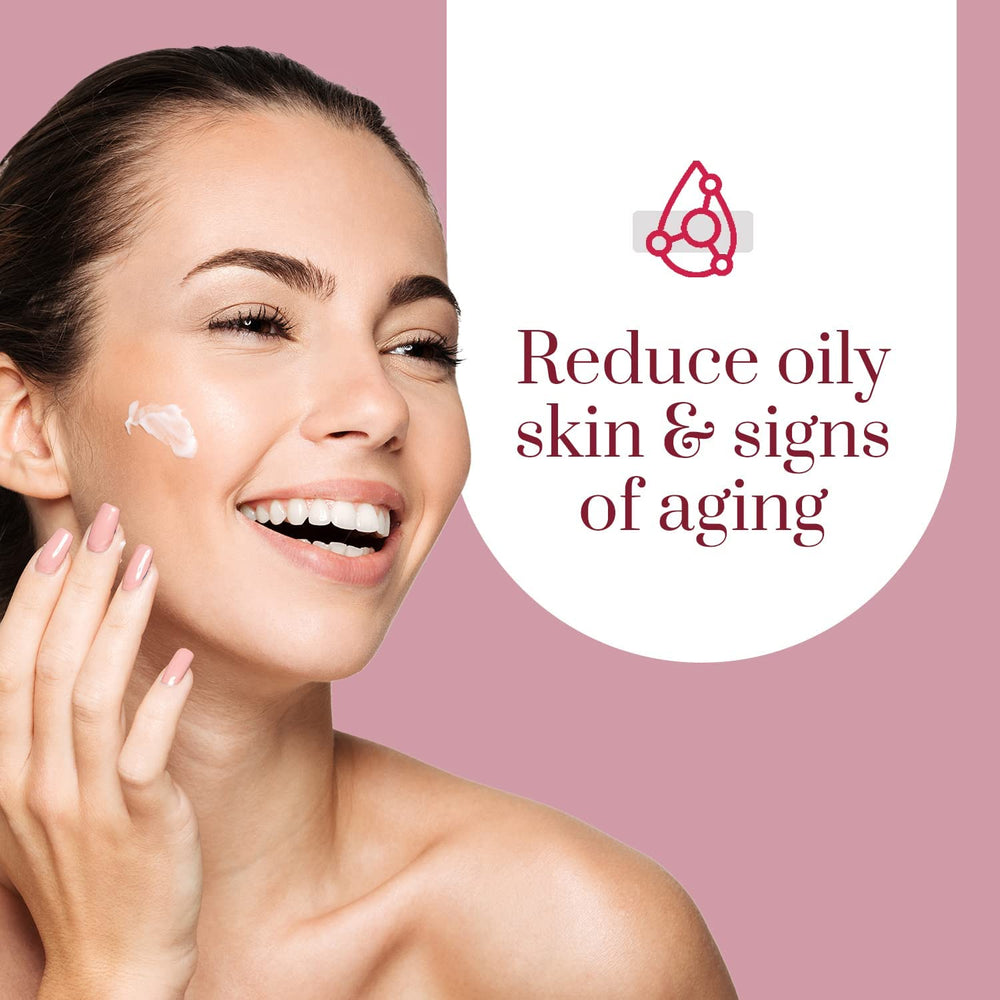 Close-up of cream texture showing lightweight, fast-absorbing formula for smooth skin