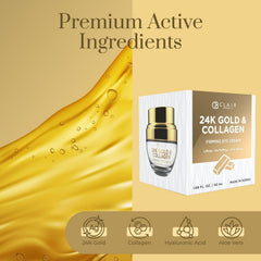 Gently applying Clear Beauty under-eye cream with ring finger around the orbital area.