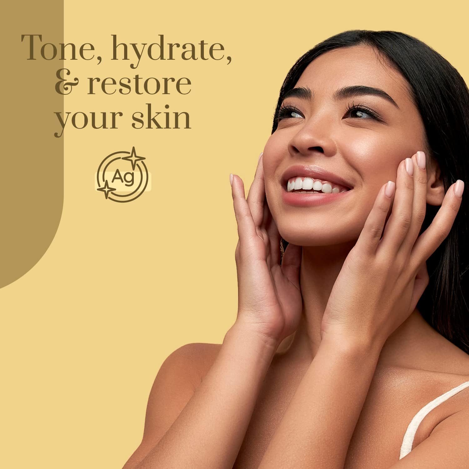 Hydrated, plump under-eye skin after using Clear Beauty cream.