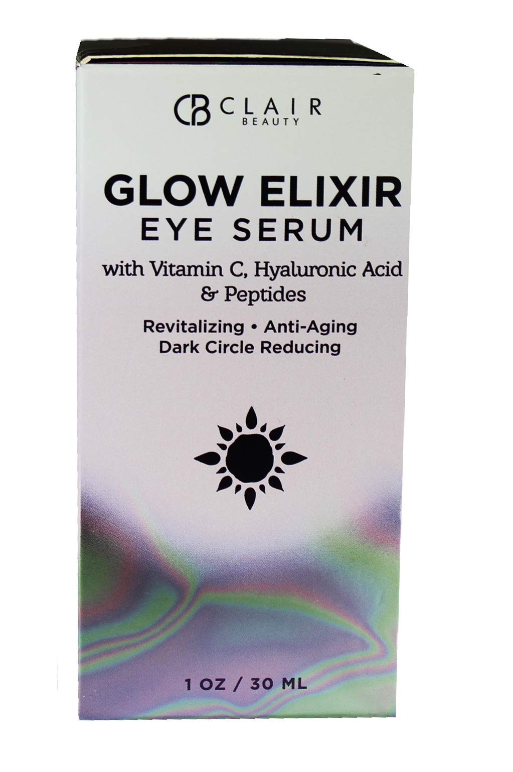 Clear Beauty lightweight serum texture on the under-eye for smooth, hydrated skin.