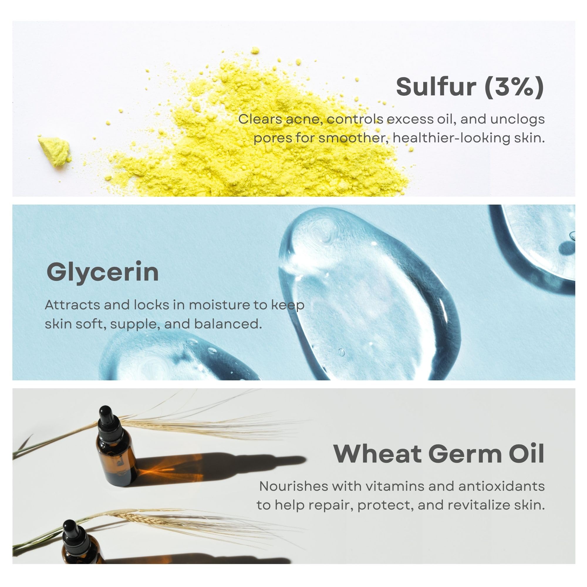 Clear Essence exfoliant particles close-up highlights gentle exfoliation