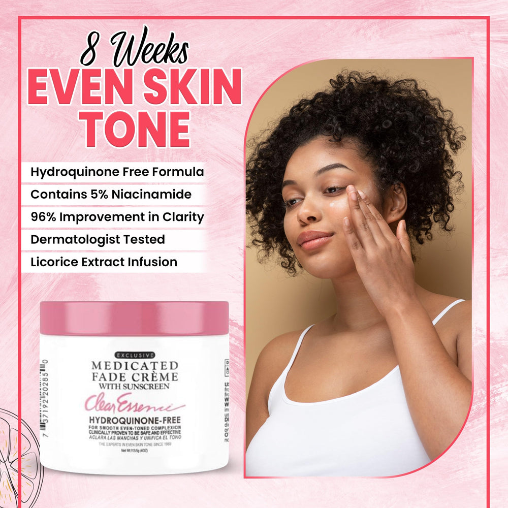 Clear Essence Fade Creme on forearm showing light coverage