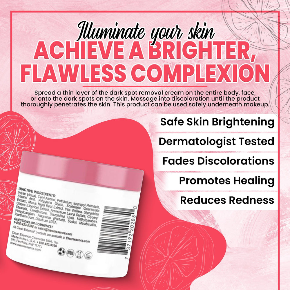 Clear Essence SPF label on packaging indicating sunscreen protection