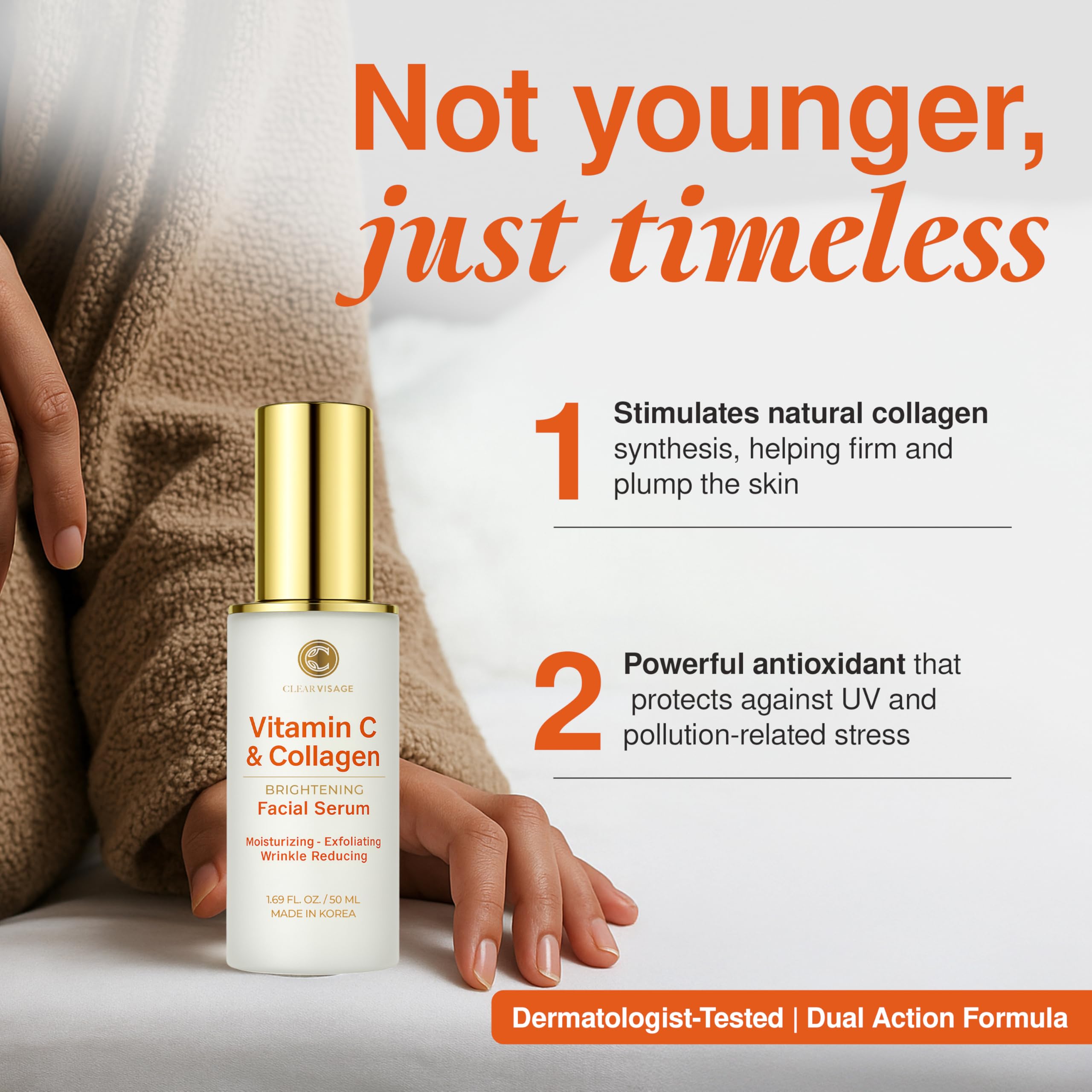 Close-up of Clear Visage serum dropper ensuring precise application