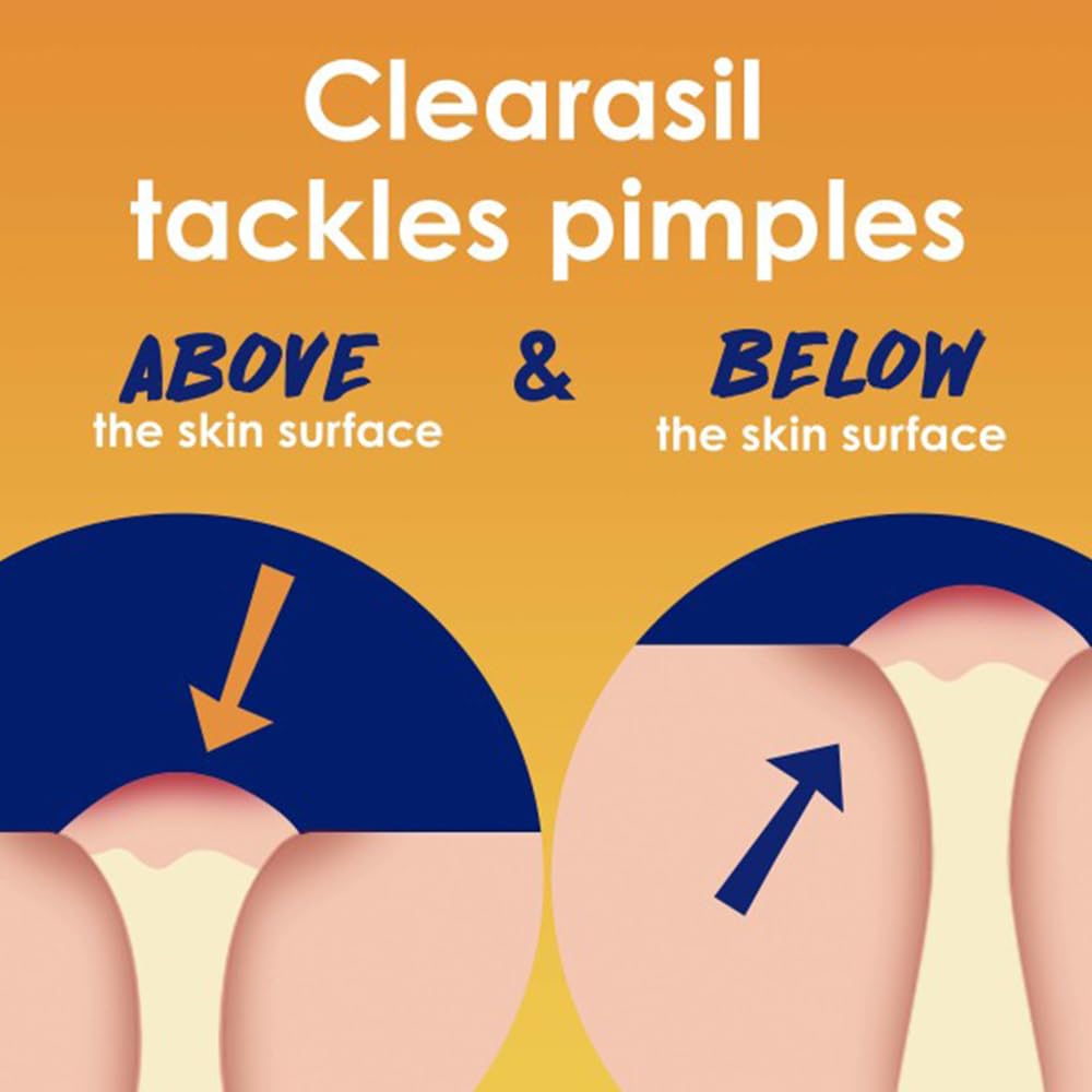 Foamy Clearasil wash on hand demonstrates cleansing action
