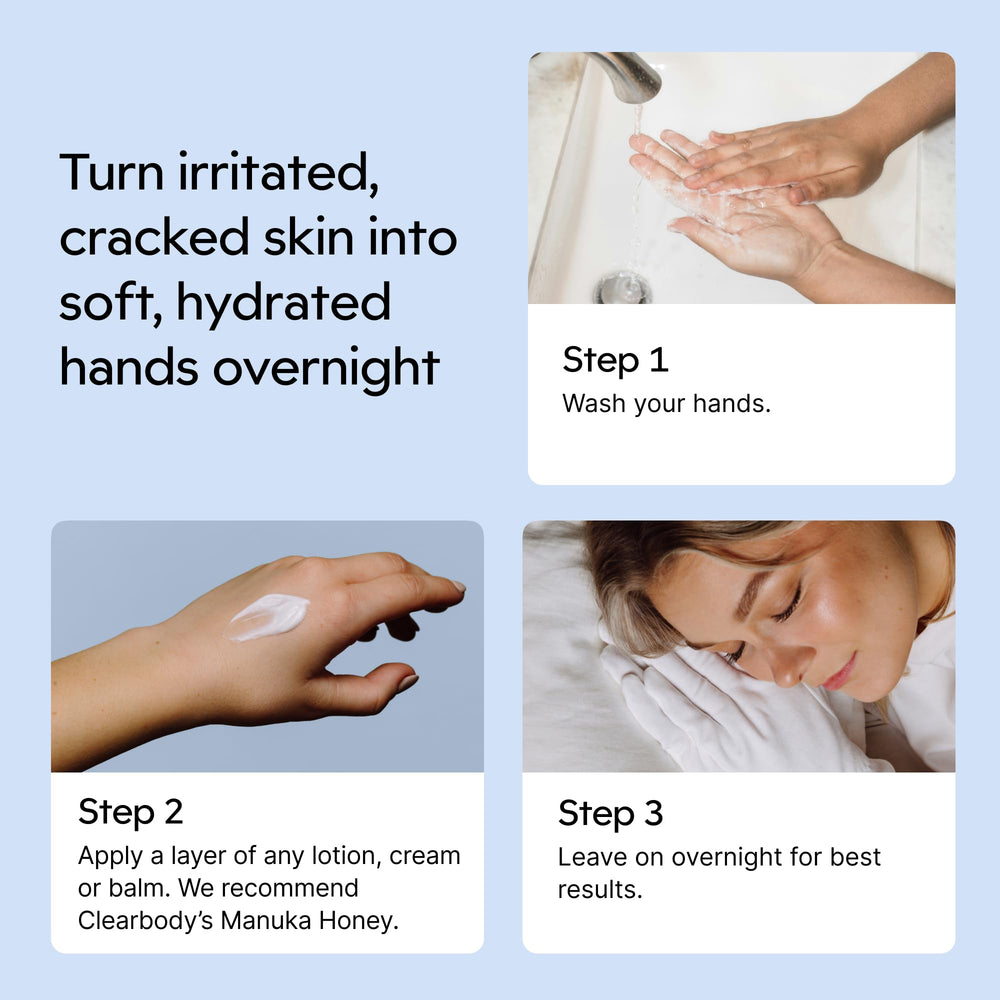 Clearbody Organics gloves provide a unisex small size for versatile use.