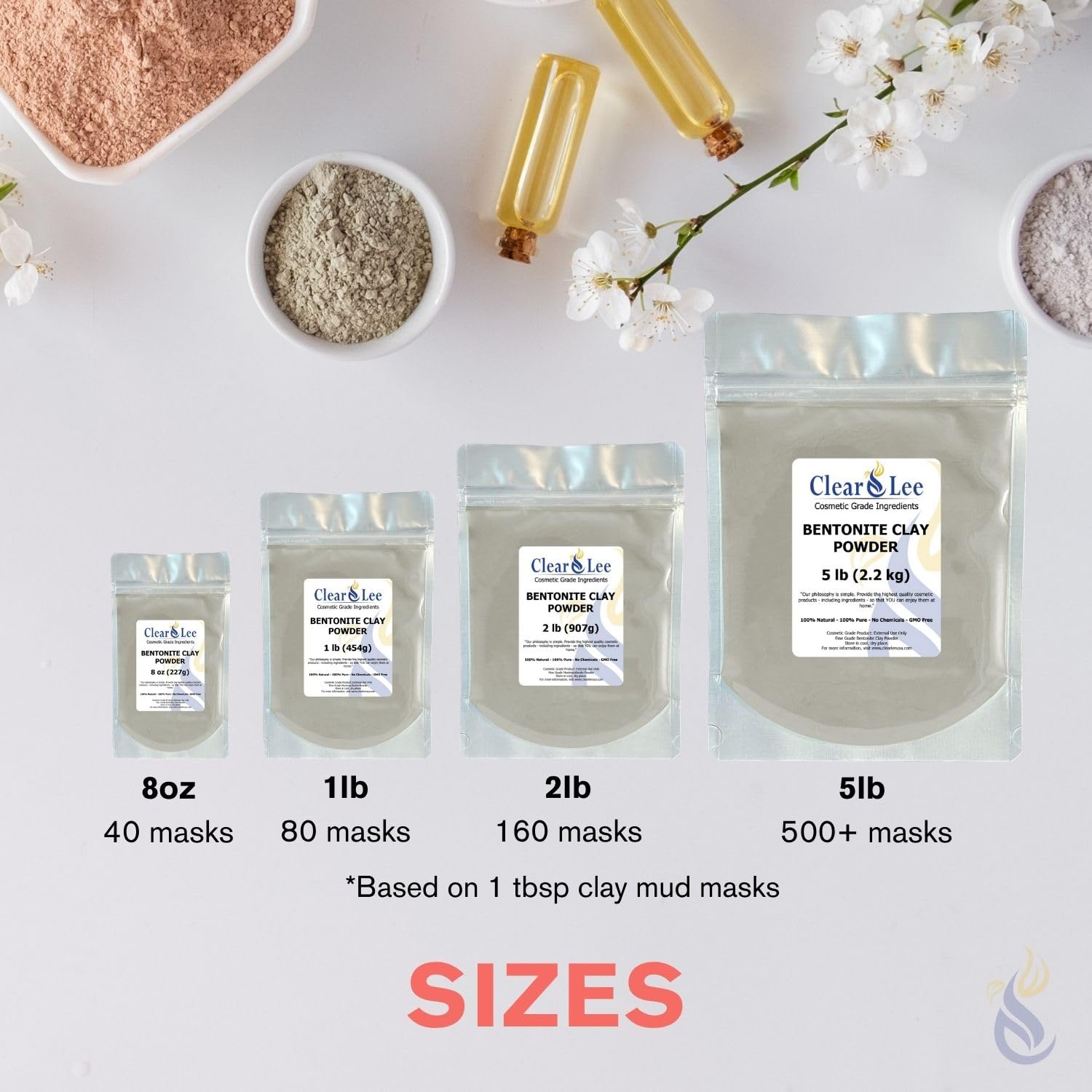 DIY skincare with ClearLee clay powder for custom masks and scrubs.
