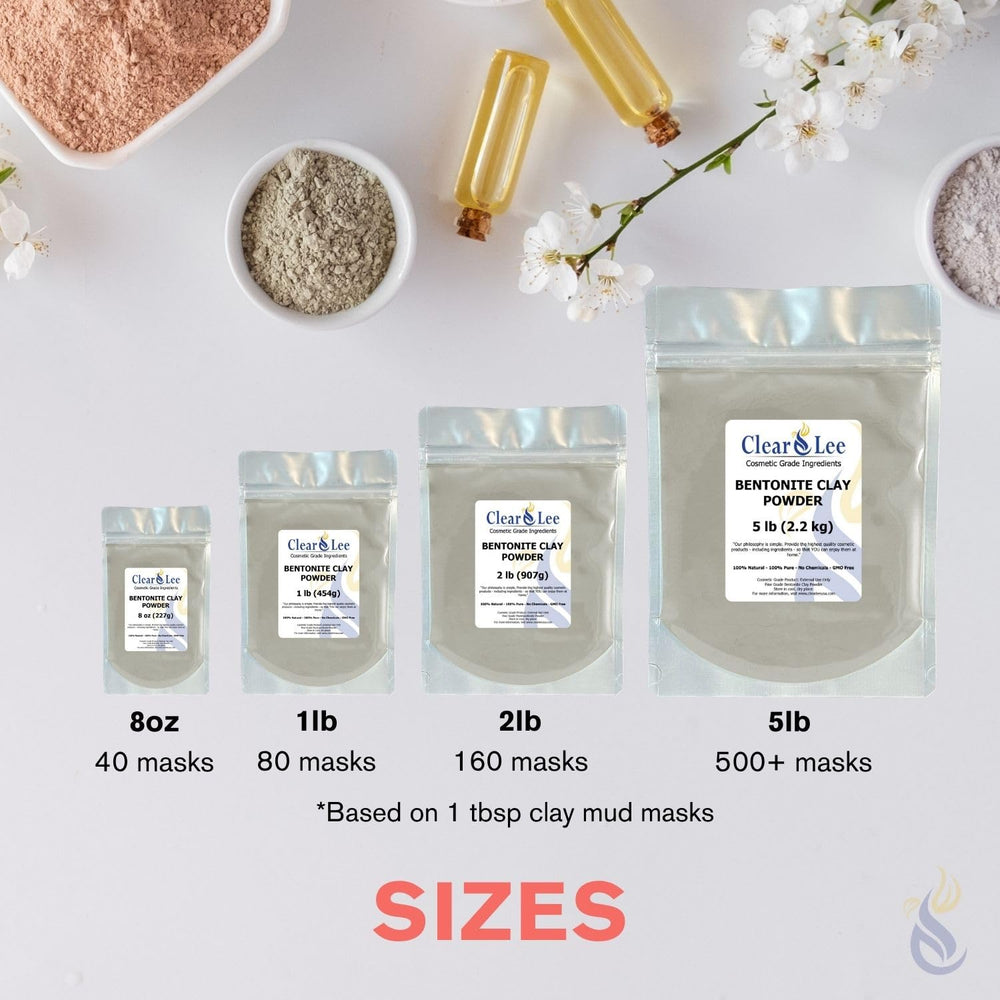 DIY skincare with ClearLee clay powder for custom masks and scrubs.