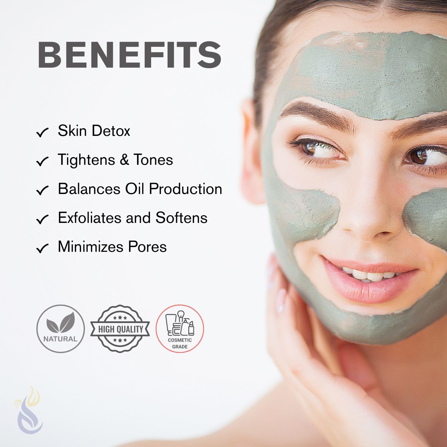 ClearLee bentonite clay powder swells with water to form a workable paste.