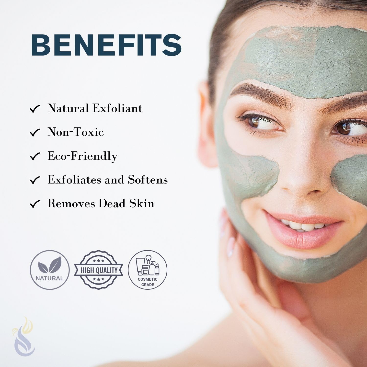 Close-up of ClearLee fine grain pumice for gentle facial exfoliation