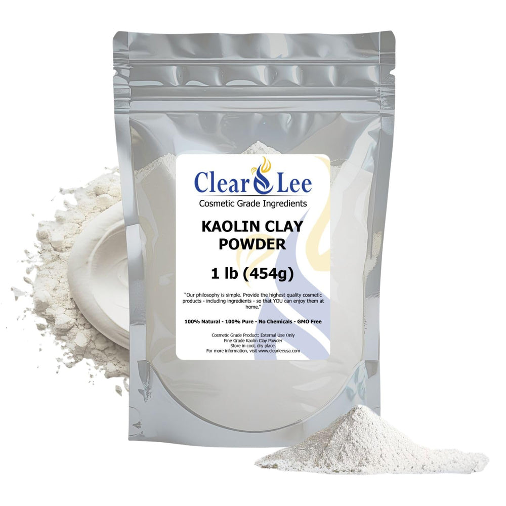 ClearLee Kaolin clay powder packaging bag with resealable closure for fresh storage.