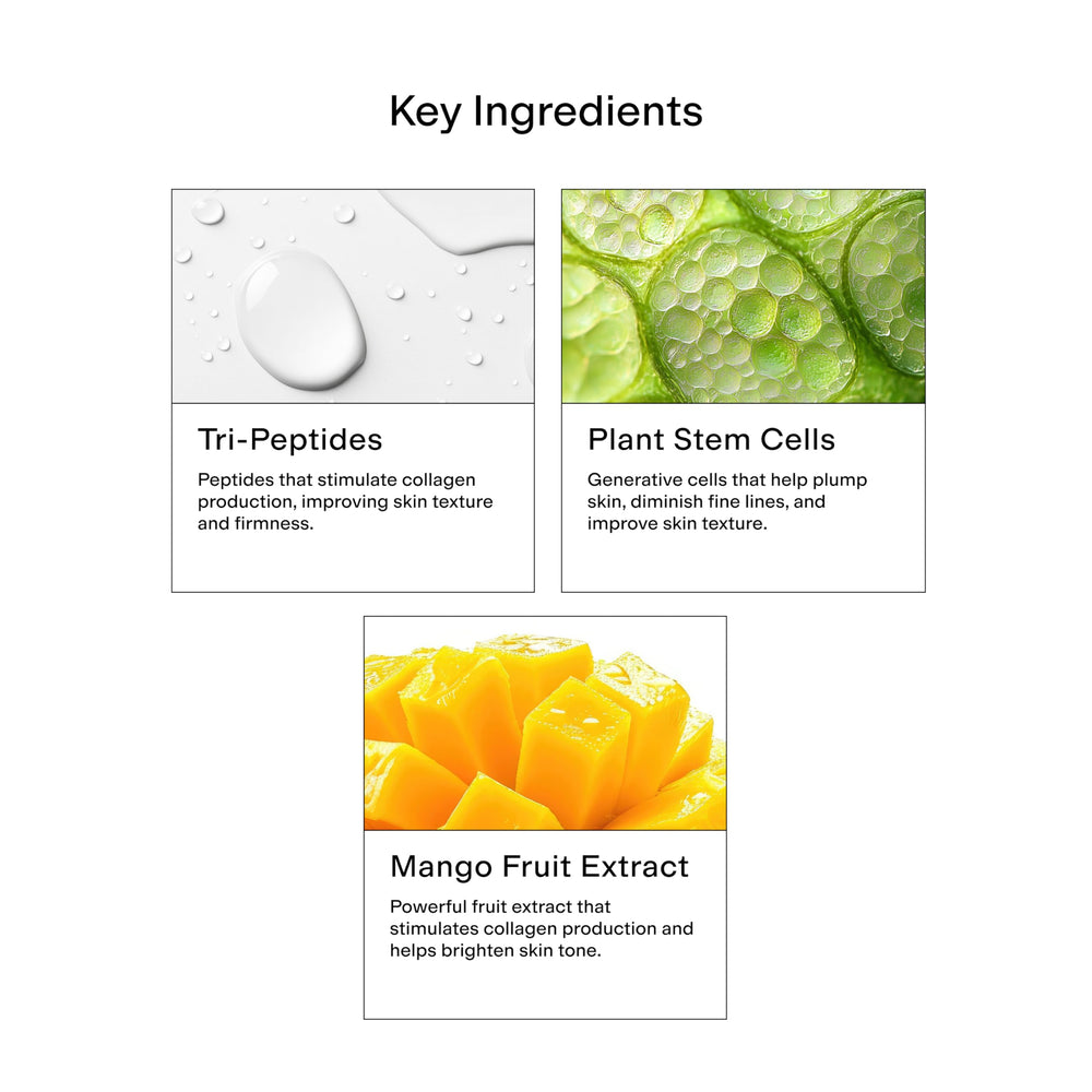 Tri-peptides visual emphasis in BounceBack for smoother-looking skin