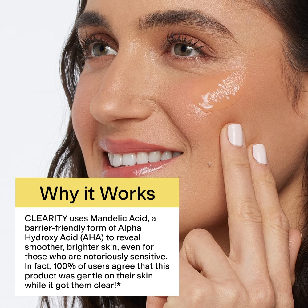 CLEARSTEM CLEARITY night routine shot conveys a calm ritual.