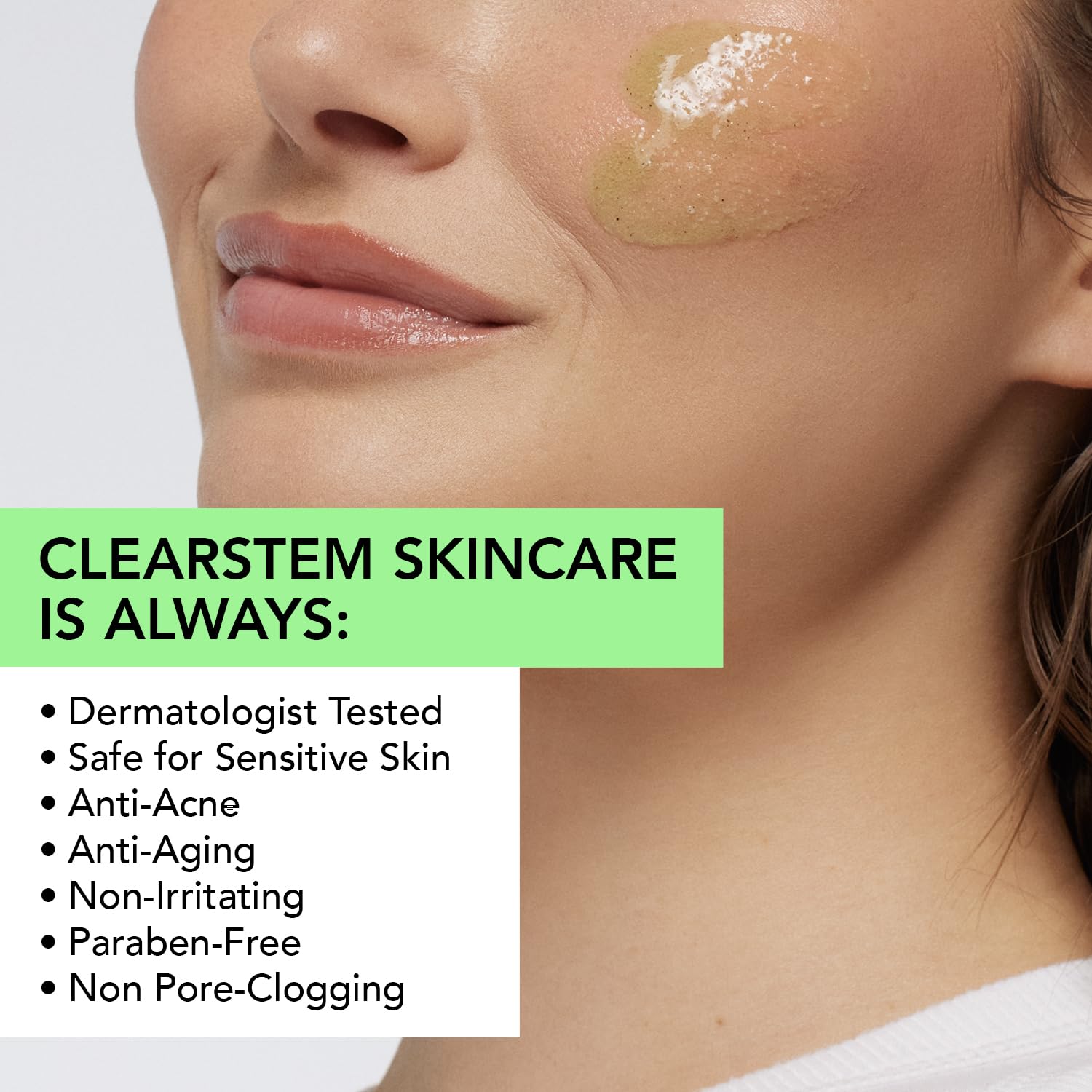 CLEARSTEM VitaminScrub vitamin C focus indicating brightness support