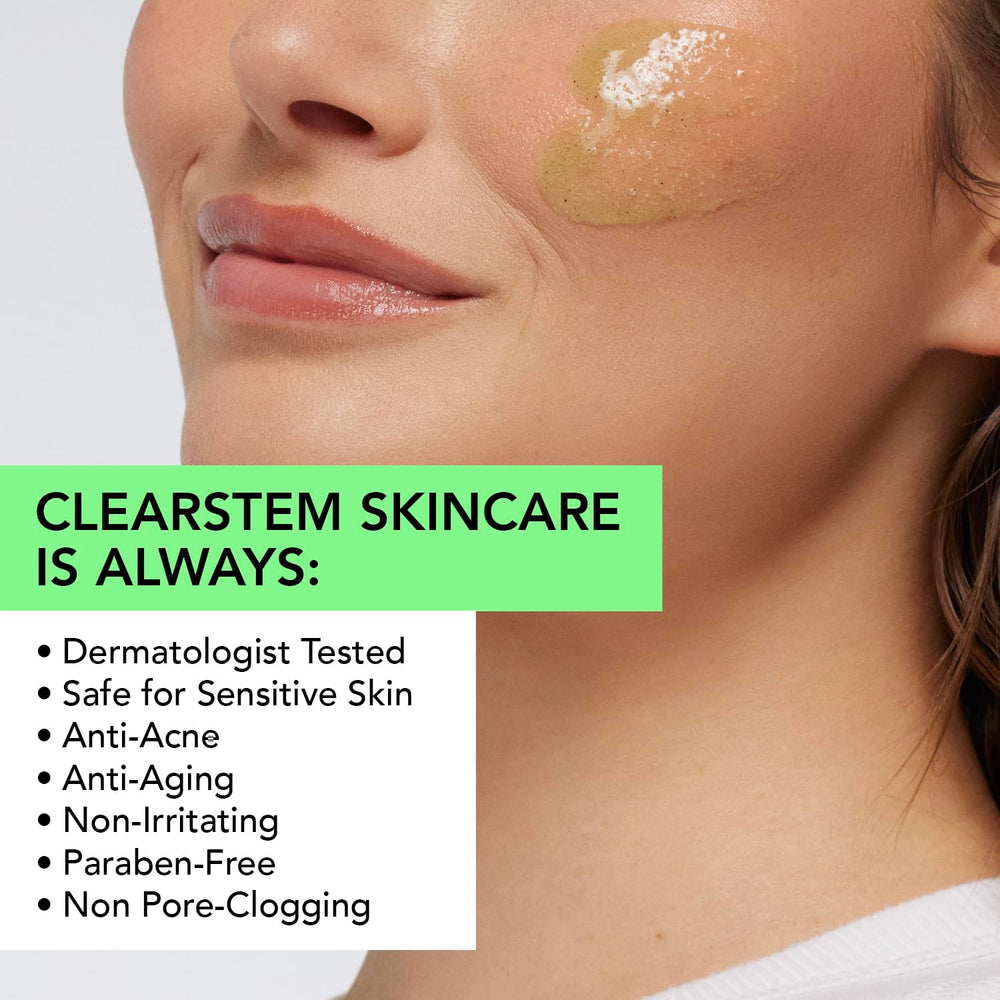 CLEARSTEM VitaminScrub vitamin C focus indicating brightness support