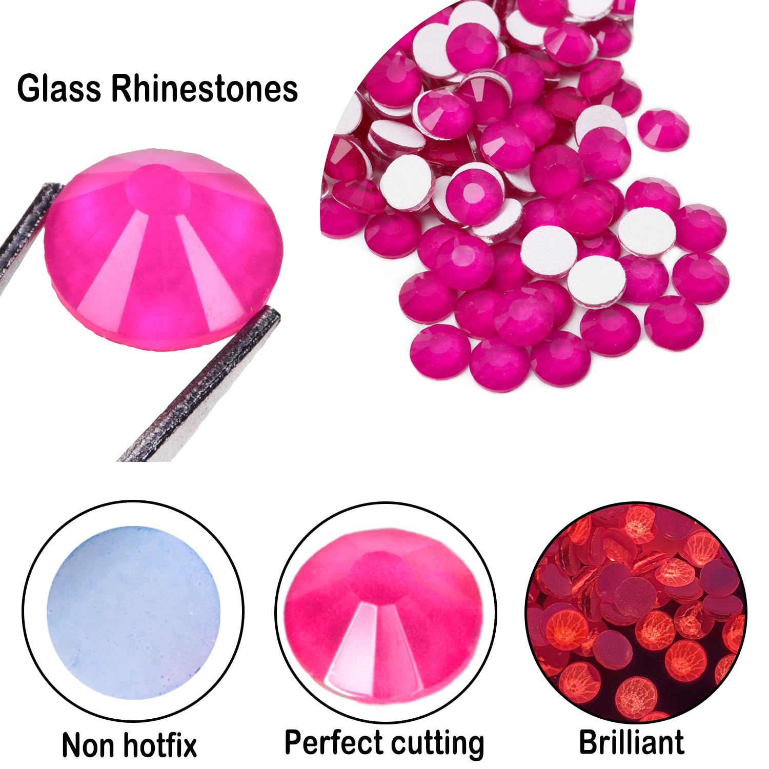 CLEKSPOYE neon rhinestones elevate crafts with vibrant color and easy non-hotfix application