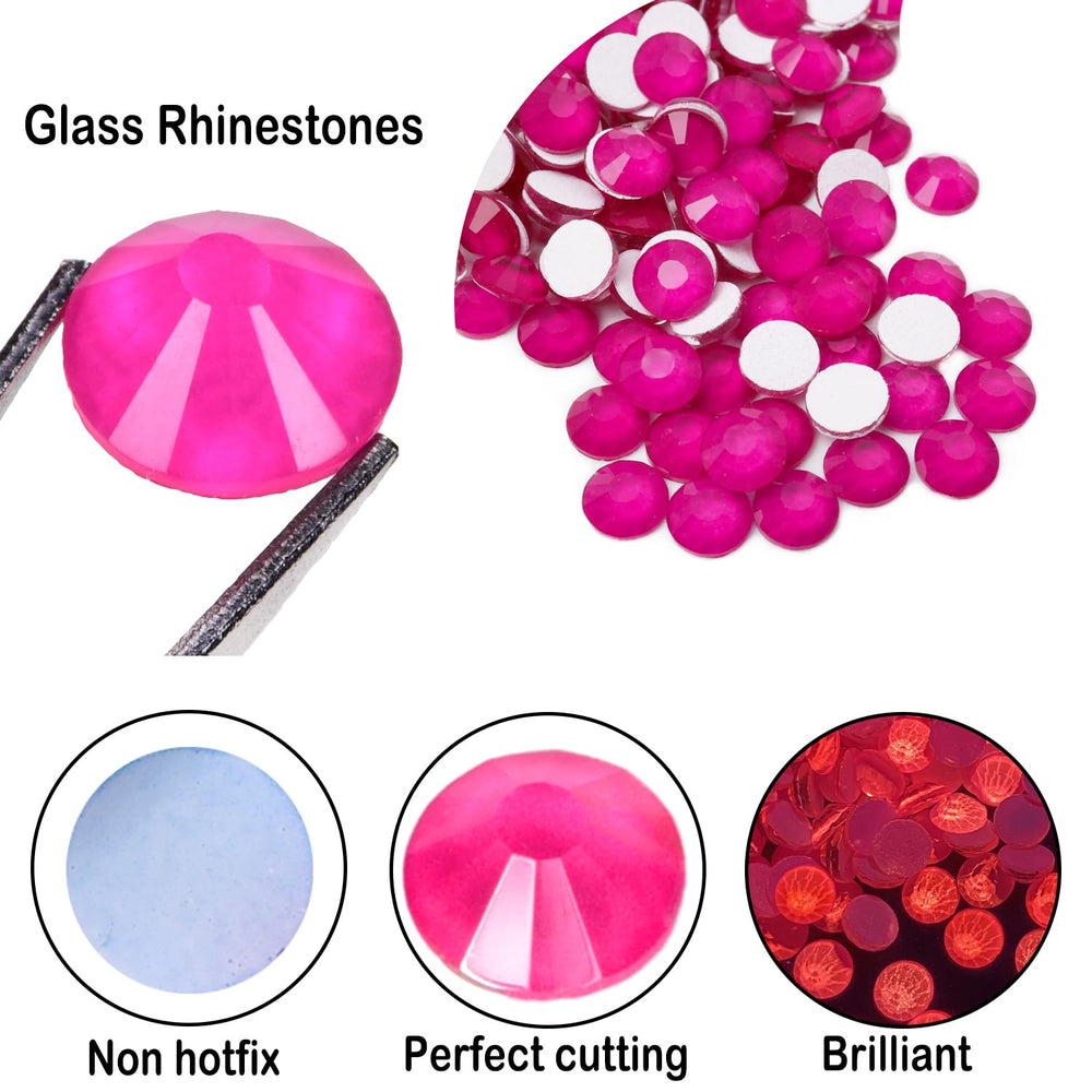 CLEKSPOYE neon rhinestones elevate crafts with vibrant color and easy non-hotfix application