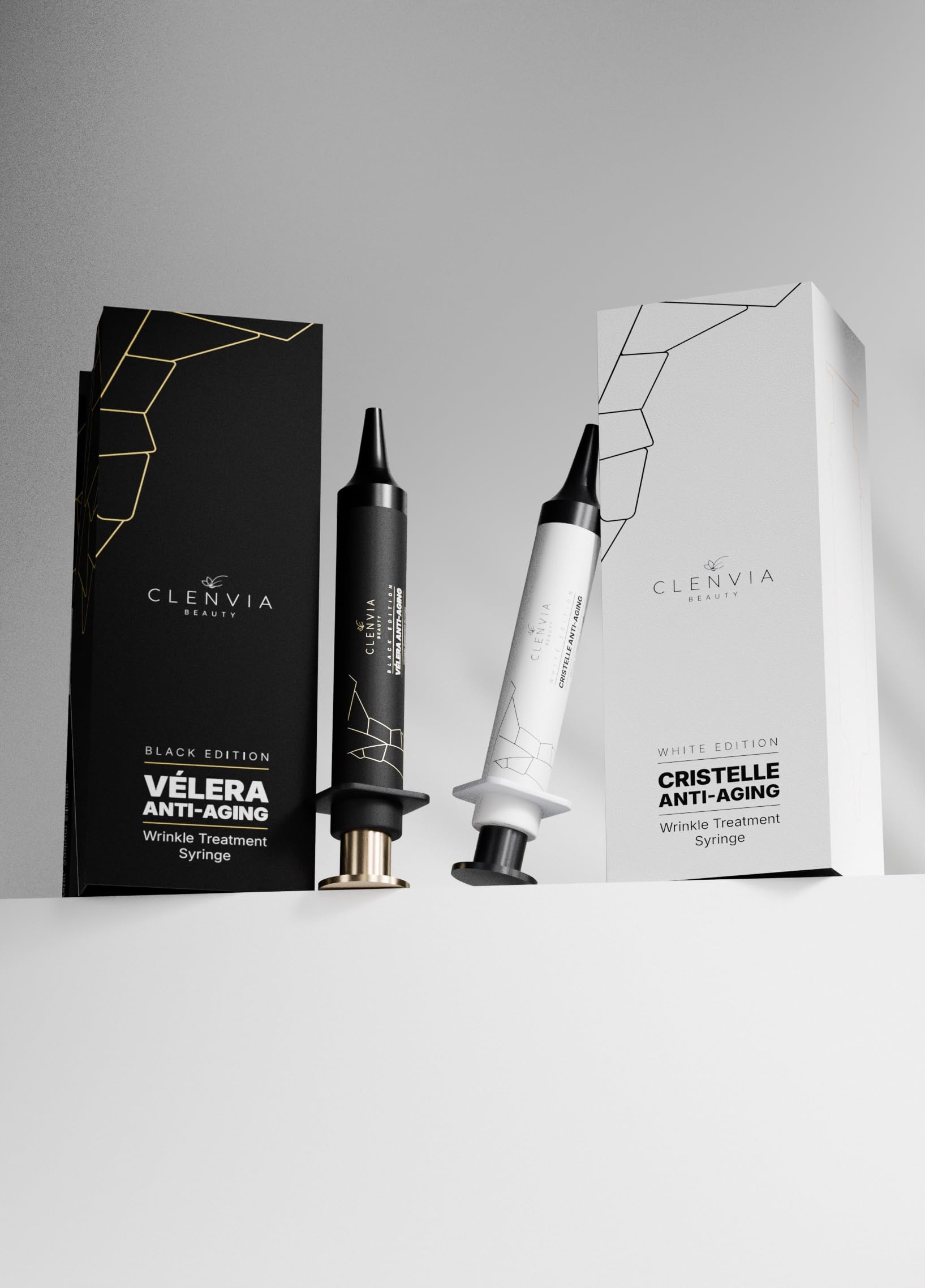 Clenvia Vélera black edition packaging highlights premium skincare experience