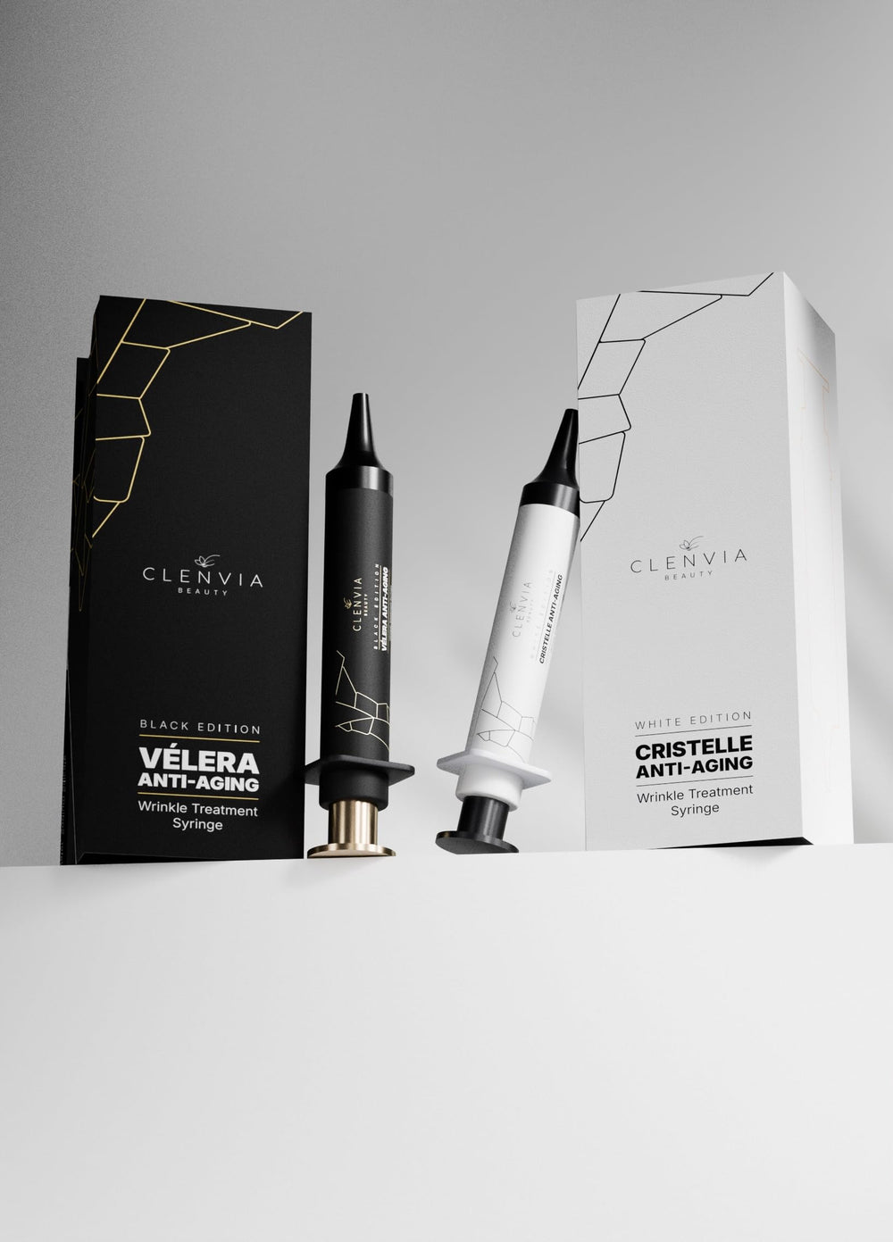 Clenvia Vélera black edition packaging highlights premium skincare experience