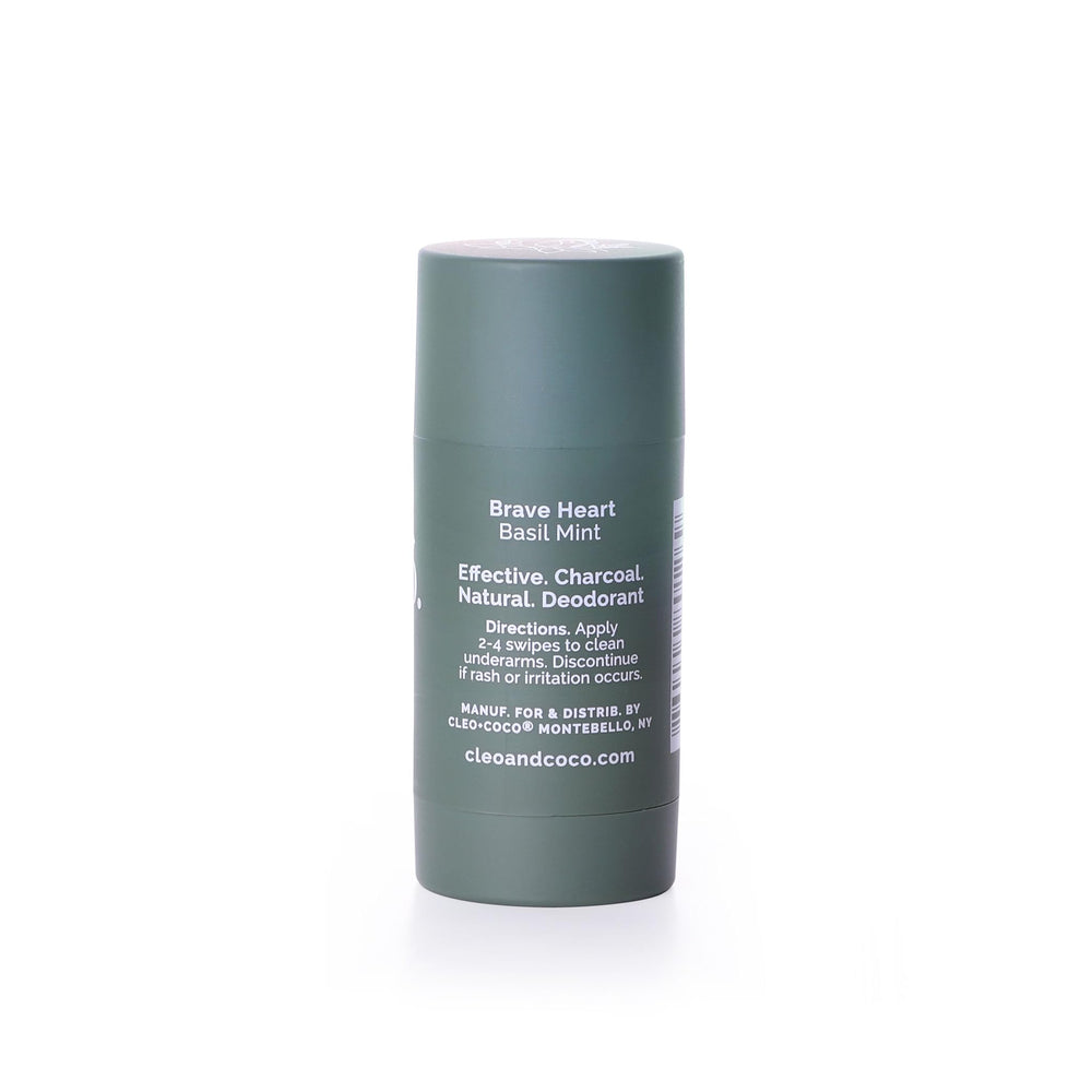 Cleo+Coco Basil Mint mini deodorant scent image highlights refreshing aroma for daily use.