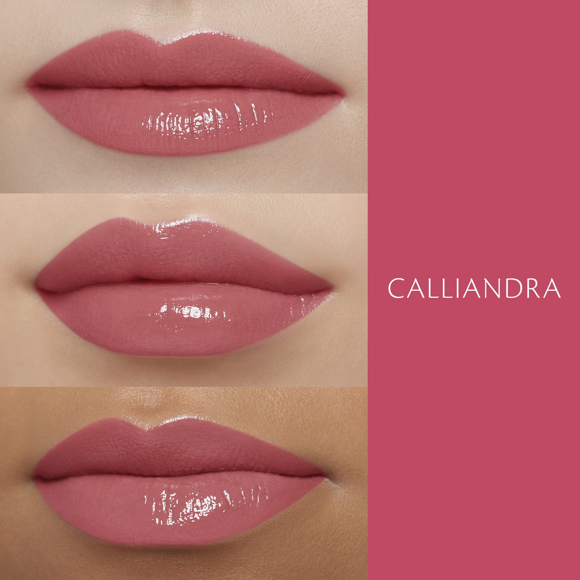 Calliandra lipstick applicator shows precise lip lining in one stroke