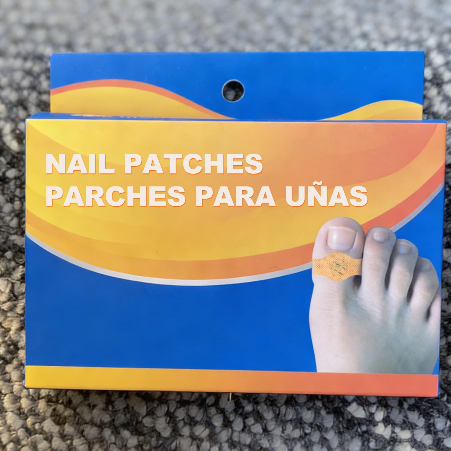 CLERVUN Fungus Nail Patches on a foot model for discreet daily wear