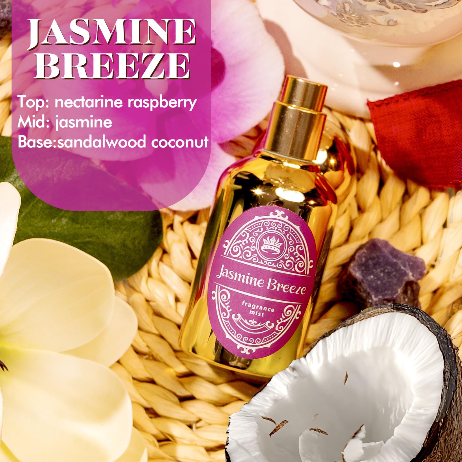 CLESH Jasmine Breeze bottle offers a light, uplifting note for a refreshing mood.