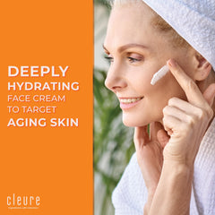Cleure Night Cream texture-closeup displaying smooth, lightweight consistency.