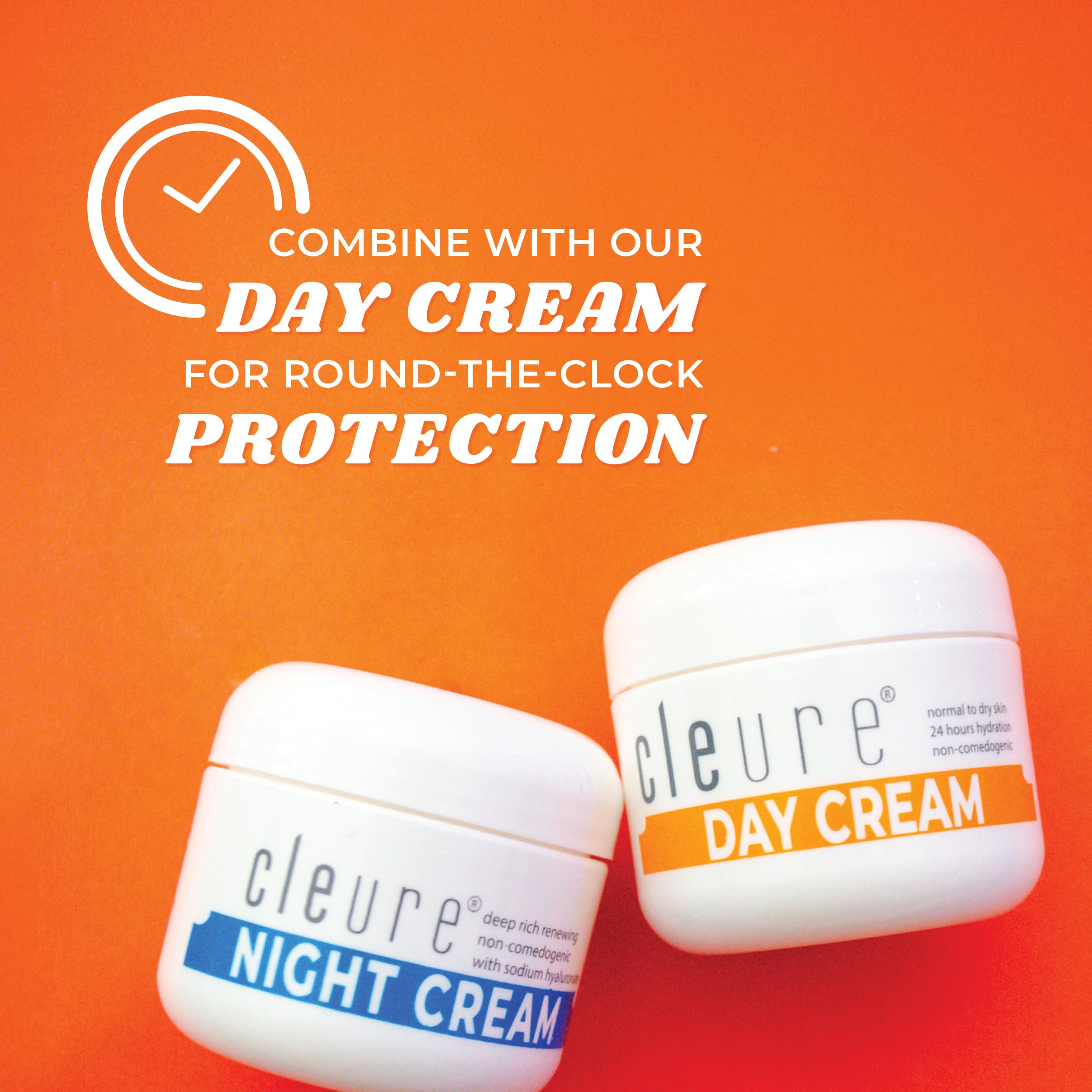 Cleure packaging-box image showcases fragrance-free, gluten-free design.