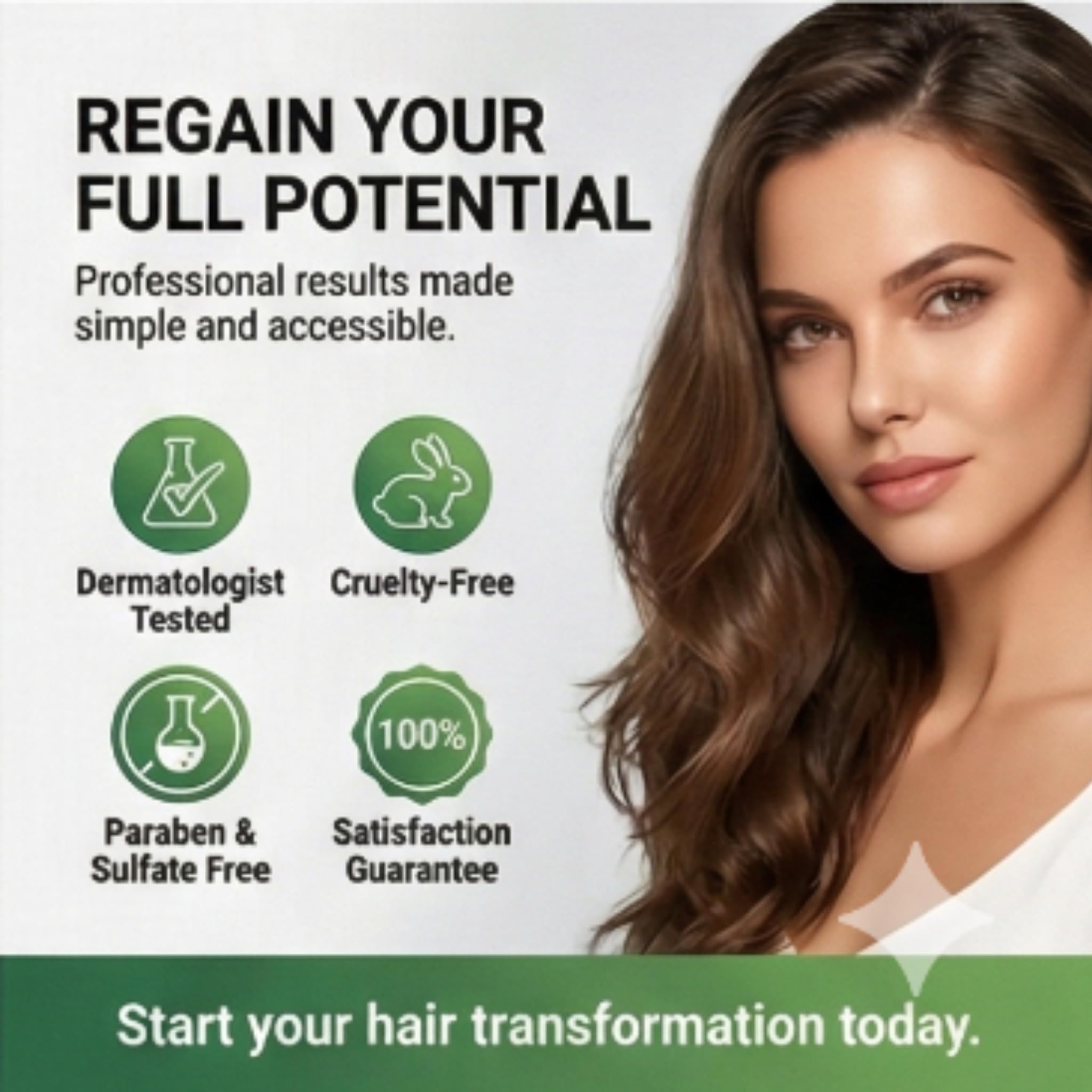 Clever Sprouts Hair Growth Serum finish on hair shows healthier shine.